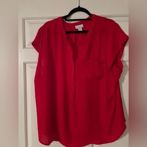 Liz Claiborne Bold Red Blouse